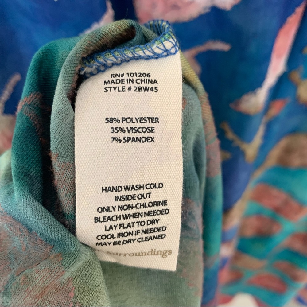 Soft Surroundings Multi-Color Leaf-Print Tunic - Picture 13 of 14